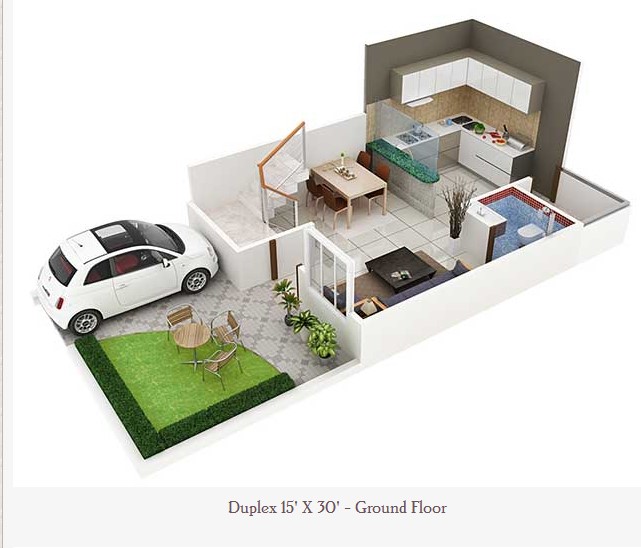 450 Square Feet Double Floor Duplex Home Plan Acha Homes