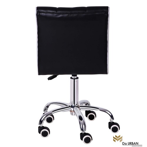 Da URBAN Height Adjustable Black & White Cadbury Cafeteria & BAR Wheels Stool/Chair