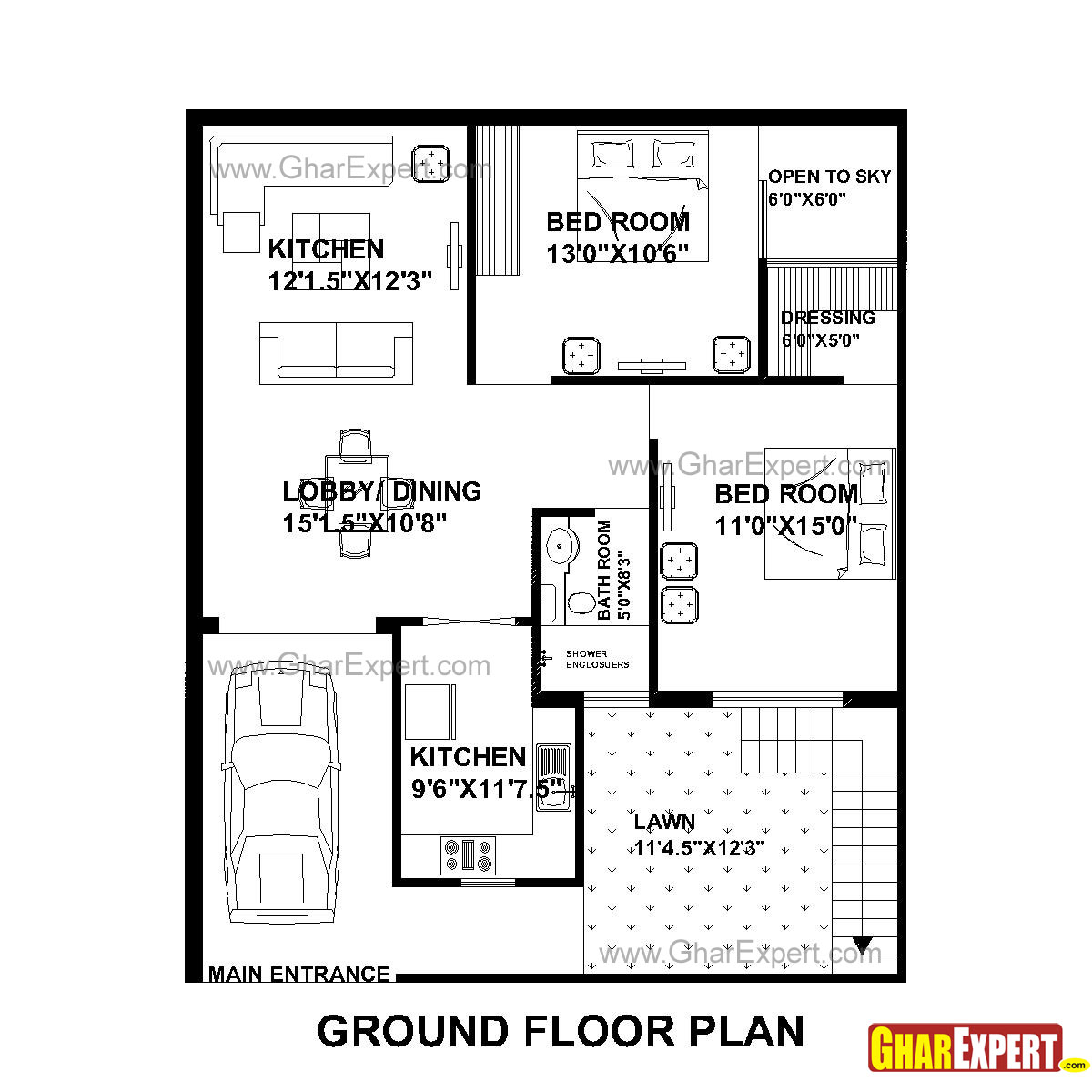 House Plan For 33 Feet By 40 Feet Plot Everyone Will Like Acha Homes