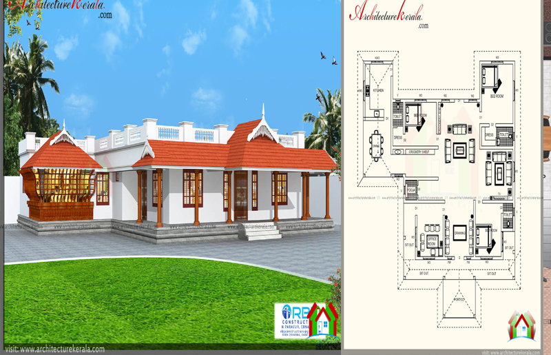 1700 Square Feet Traditional House Plan You Will Love It Acha Homes