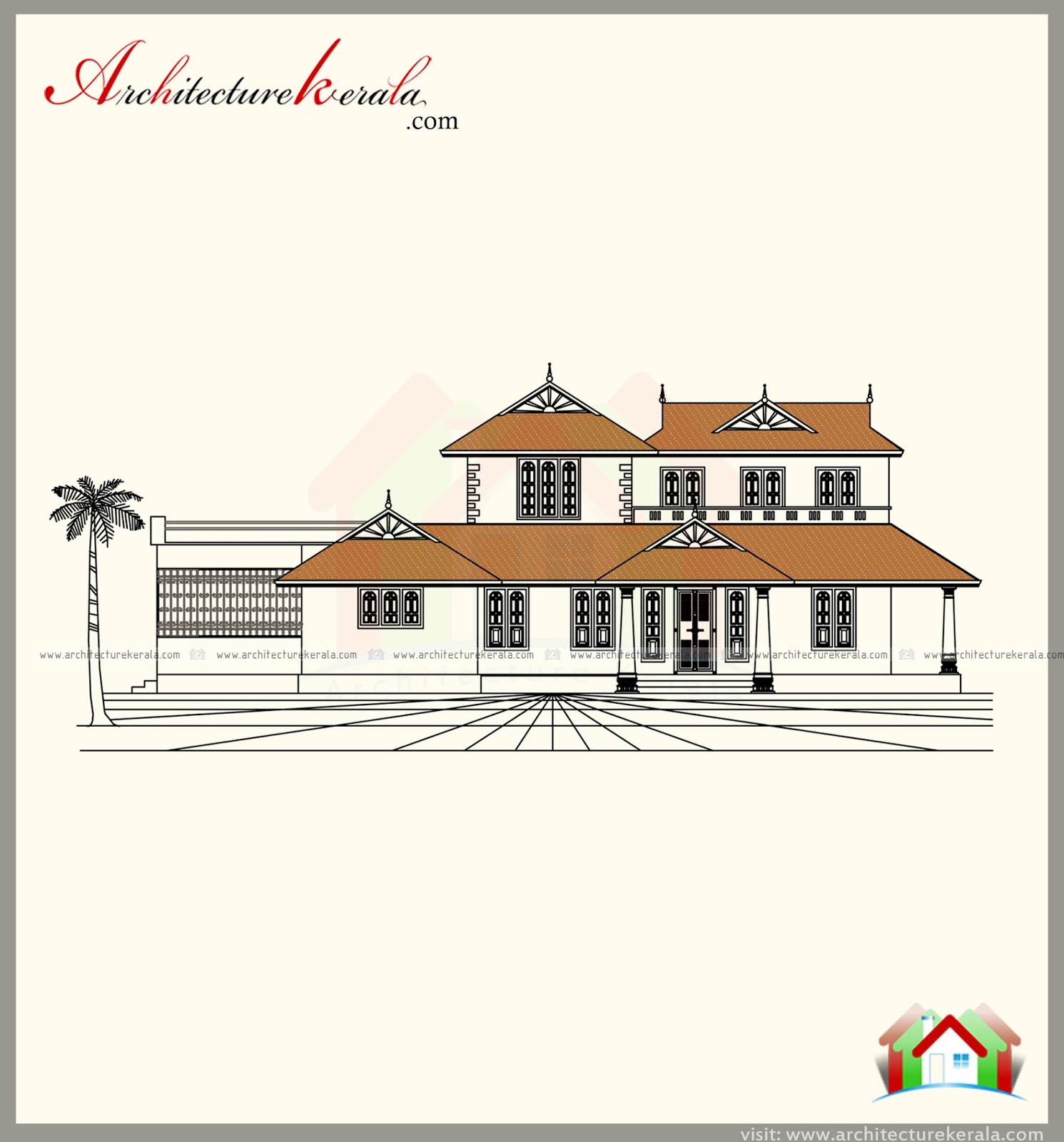 Traditional Kerala Style House Elevation Designs House Plans 41445