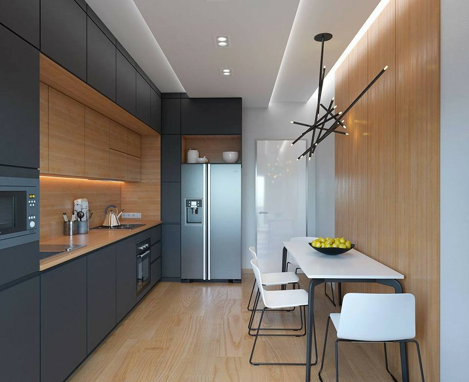long narrow kitchen design idea